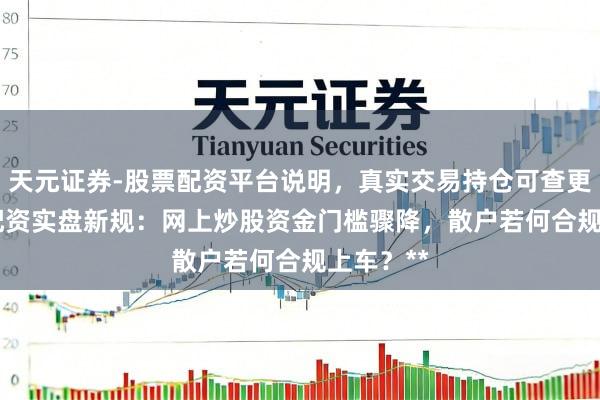 天元证券-股票配资平台说明，真实交易持仓可查更放心 **配资实盘新规：网上炒股资金门槛骤降，散户若何合规上车？**